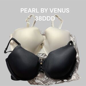 NWT 2 PEARL BY VENUS BRAS HARD TO FIND SIZE 38DDD